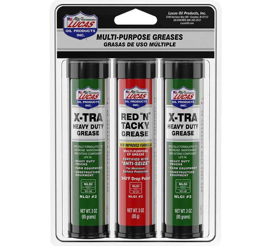 3 oz Grease Pack/1 Red &amp; Tacky/2 X-Tra H/D/10x1 (10 per case)
