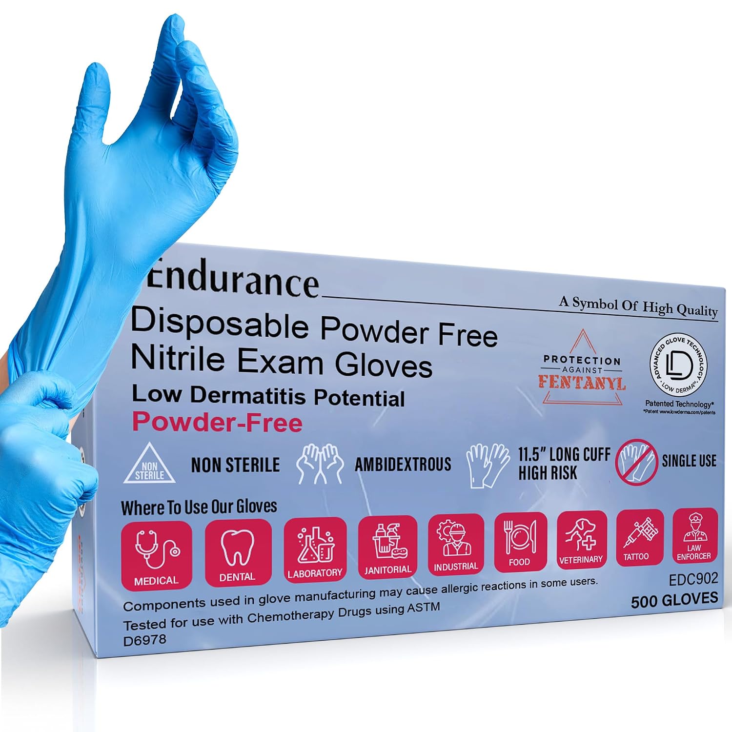 Nitrile Blue PF Indus "XL" 100Pcs/Pk