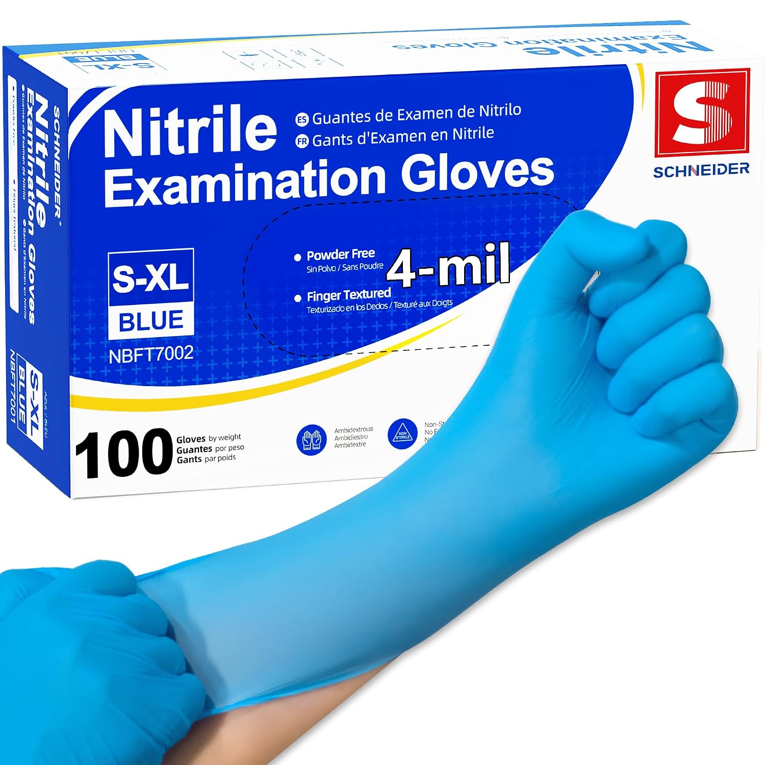Nitrile Blue PF Indus "S" 100Pcs/Pk