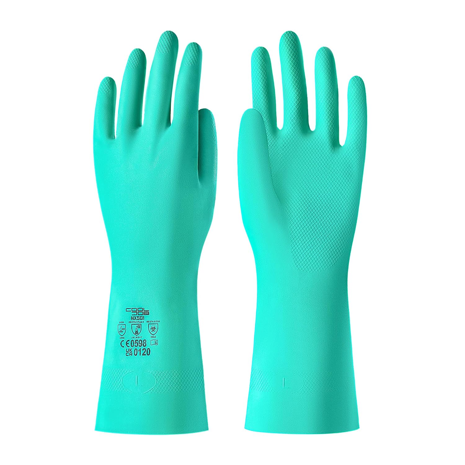 RUBBER WORK GLOVES 12CT
