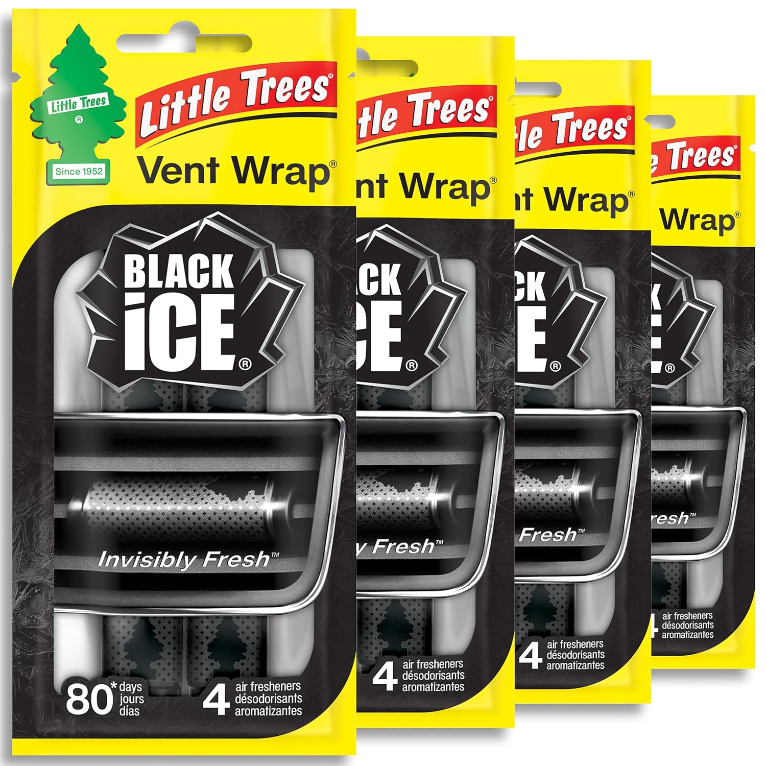 Tree Vent Wrap Black Ice 4-4pk